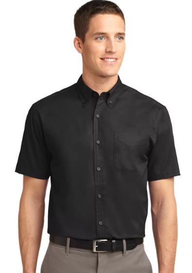 Mens Short Sleeve Button-Down
