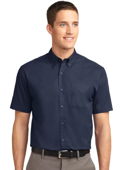 Mens Short Sleeve Button-Down