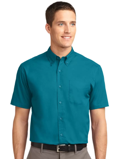 Mens Short Sleeve Button-Down